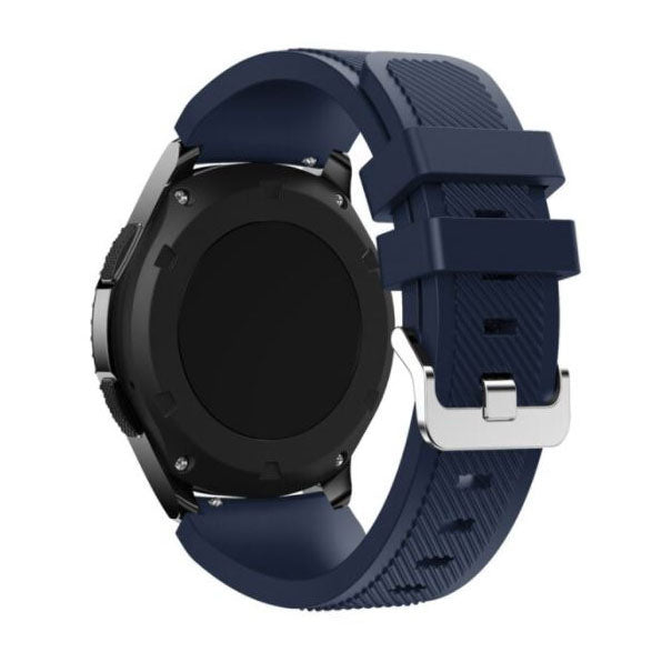 Textured Huawei Watch 3 Strap in Silicone in midnight blue