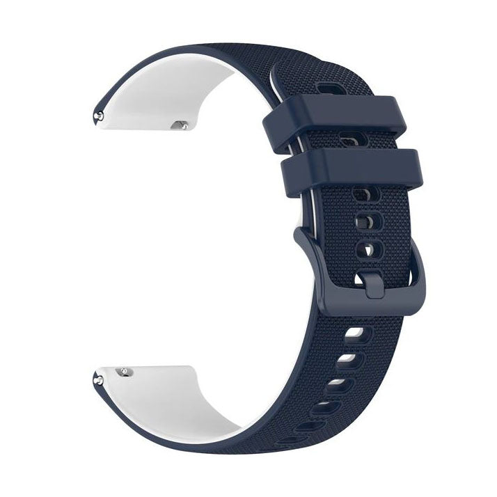 One Size Strap Silicone Venu 2 Plus Buckle in midnight blue white