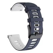 midnight blue white withings steel hr strap silicone two-tone
