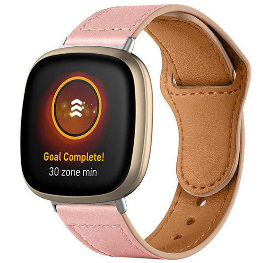 fitbit versa 2 strap leather in pink