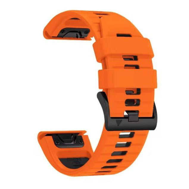 garmin fenix 6 pro strap in orange black