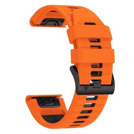 Orange Black strap for garmin foretrex 701 ballistic closeup
