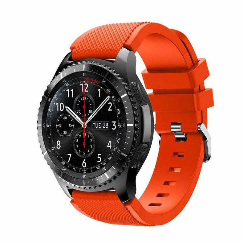 Textured Samsung Galaxy Watch 3 45mm Strap in Silicone in orangege