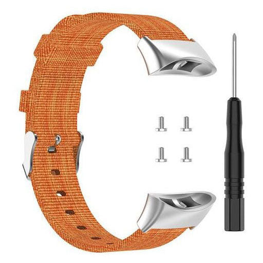 orange garmin forerunner 45s strap in nylon material

