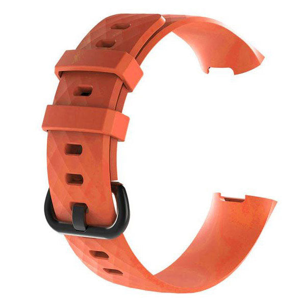 Band For Fitbit Charge 4 Textured in orange