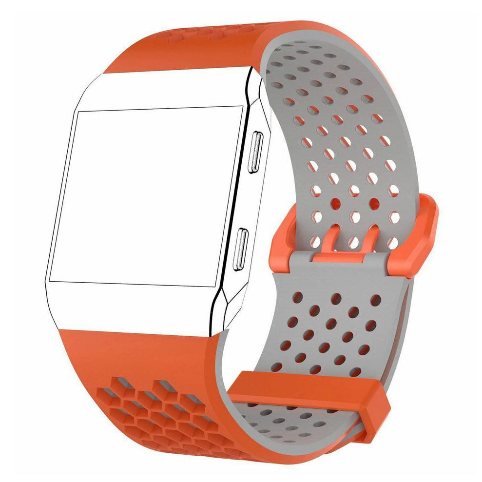 Silicone Strap Two Tone Ionic in orange grey