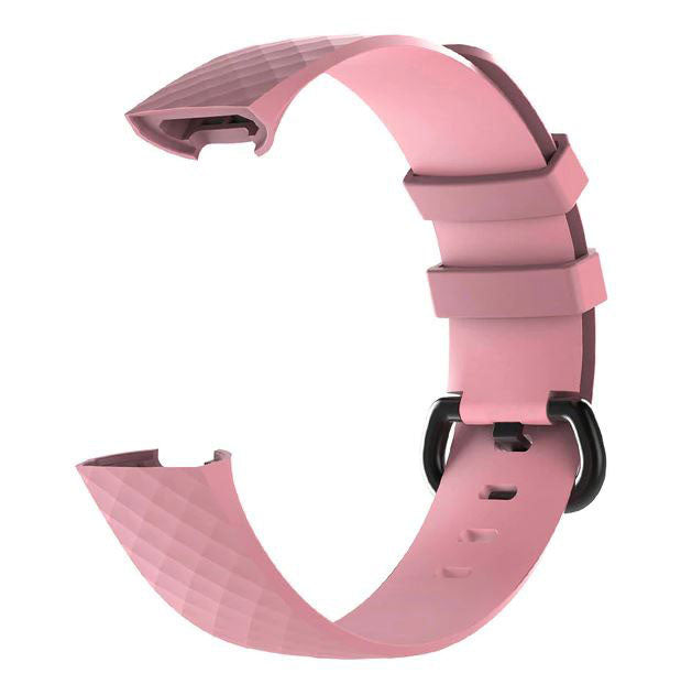 Textured Fitbit Charge 4 Band in Silicone in pink