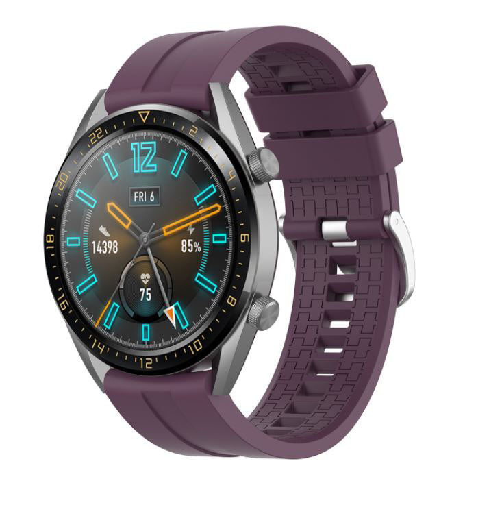 Strap For Samsung Galaxy Watch 3 45mm Plain in purple