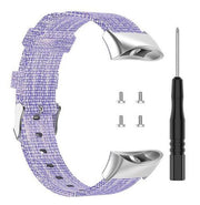 Plain Garmin Forerunner 45 Strap in Nylon in Purple