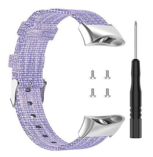 Plain Garmin Forerunner 45 Strap in Nylon in Purple