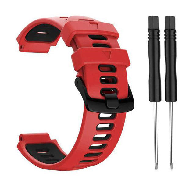 Garmin Forerunner 630 Strap Two Tone Style in red black