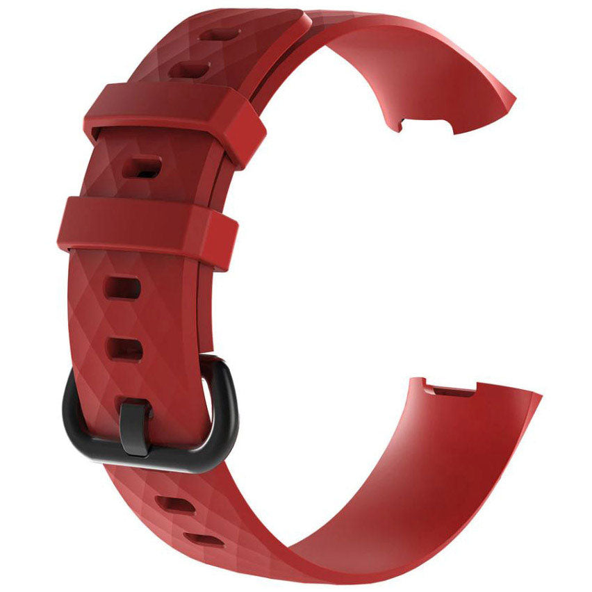 Large Small Strap Silicone Charge 4 Buckle in red