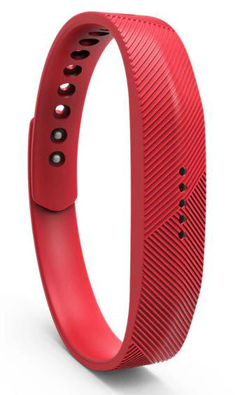 Plain Fitbit Flex 2 Strap in Silicone in red