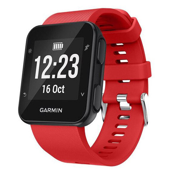red textured silicone strap garmin forerunner 30
