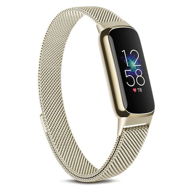 retro gold Steel Strap For Fitbit Luxe