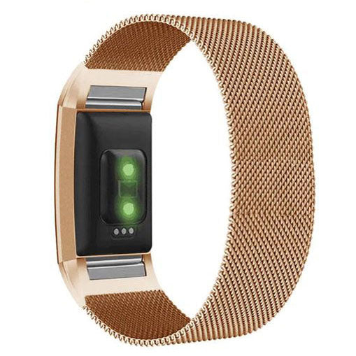 Band For Fitbit Charge 4 Milanese in rose gold