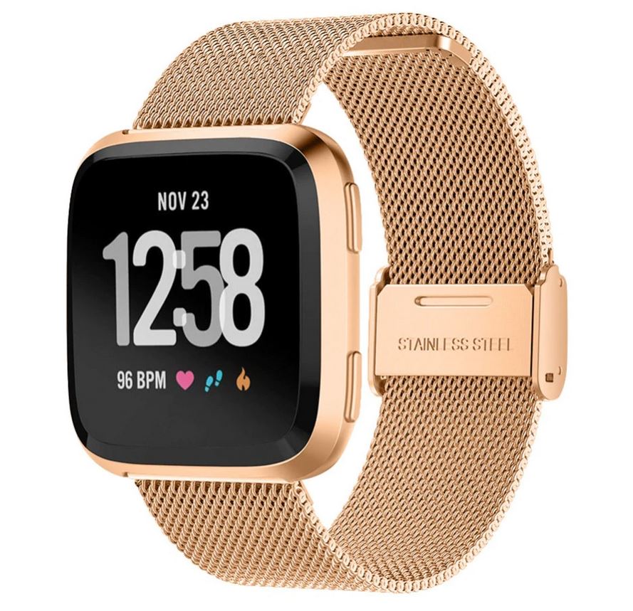Fitbit Versa 2 Strap Stainless Steel One Size Clasp