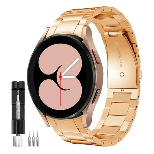 Stainless Steel Samsung Galaxy Watch 3 45mm Strap in Stainless Steel in rose gold