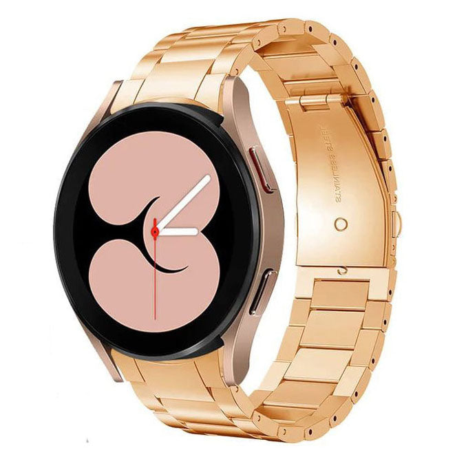 rose gold steel strap for garmin vivoactive hr side view
