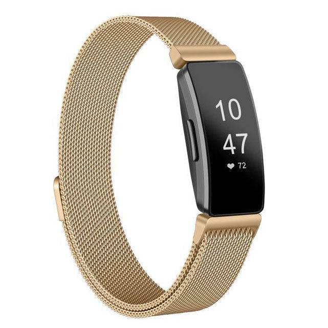 Fitbit Inspire 2 Steel Strap in rose gold