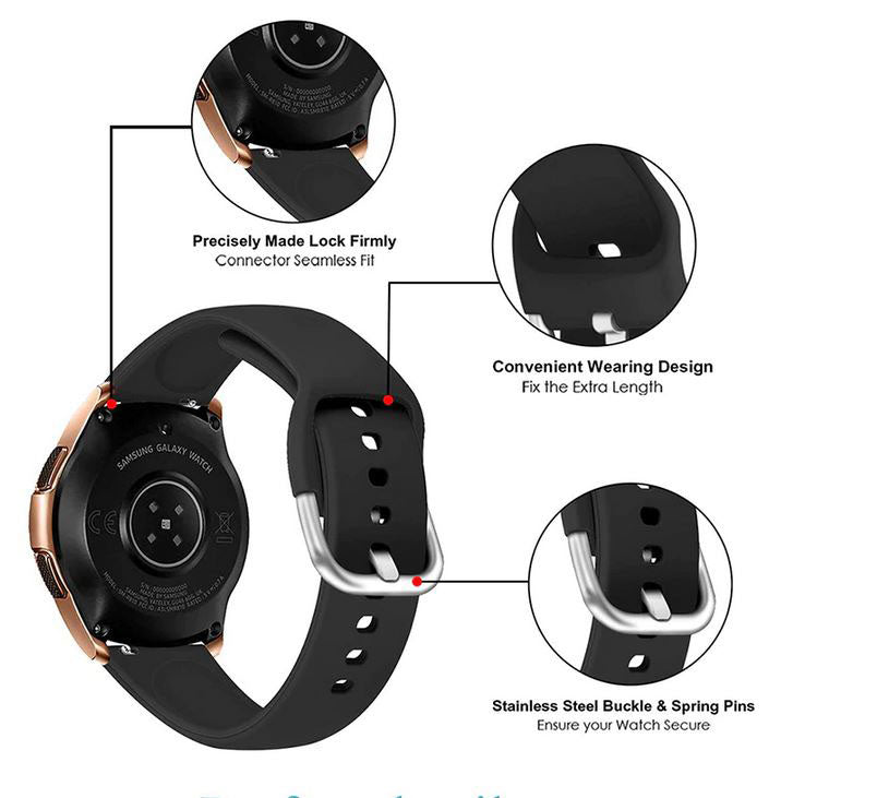 Large Small Strap Galaxy Watch 4 Silicone Buckle