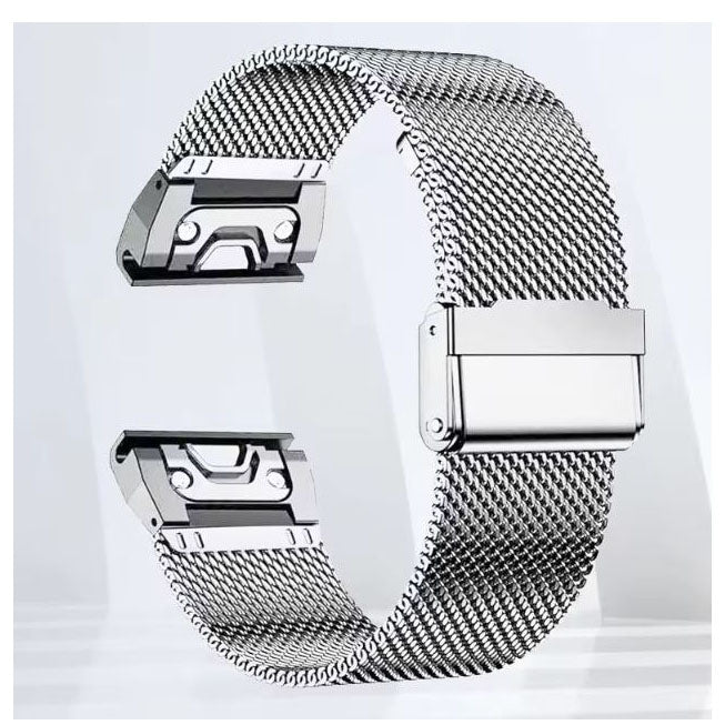 Milanese Garmin Fenix 6S Strap in Stainless Steel