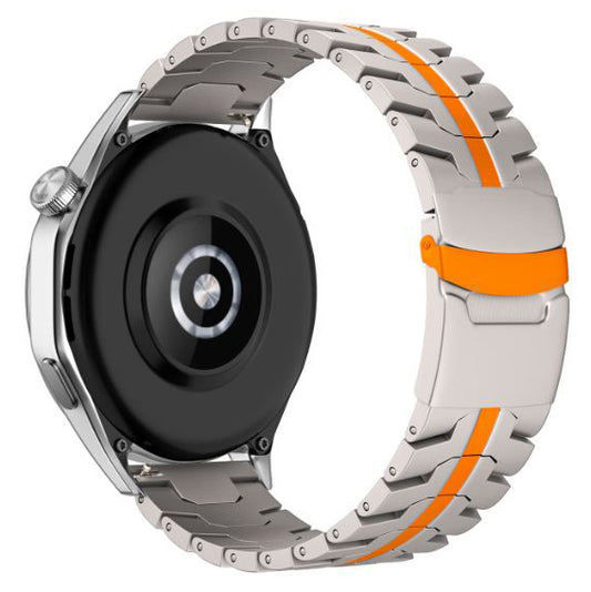 silver orange amazfit gts 3 titanium strap in silver
