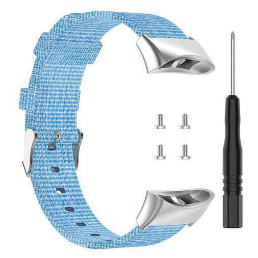 sky blue garmin forerunner 45s nylon strap closeup
