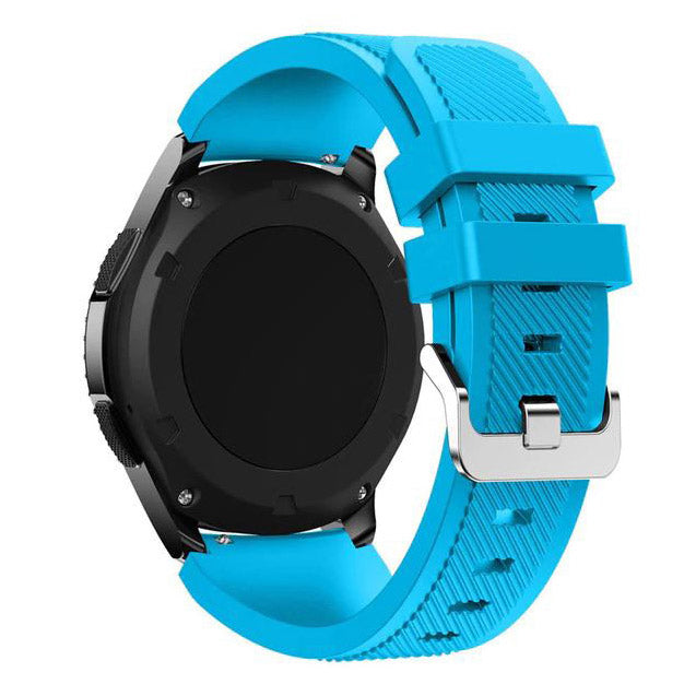 Samsung Galaxy Watch 3 45mm Strap Ireland Buckle Silicone in sky blue