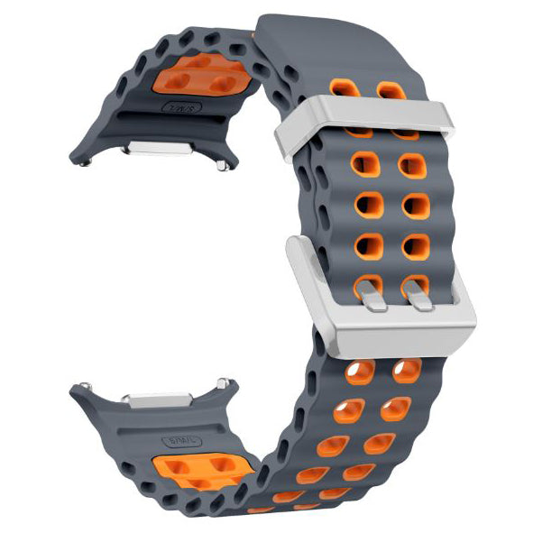 Space Grey Orange samsung galaxy watch ultra sports strap design
