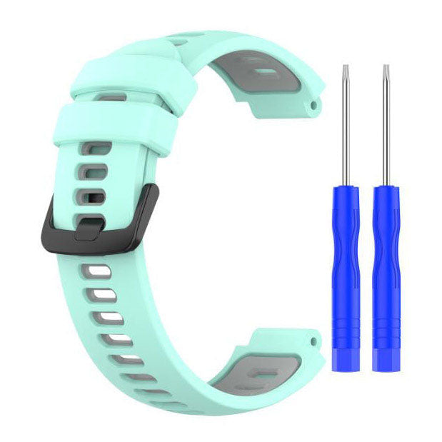 Forerunner 735XT Strap Silicone Buckle One Size in teal grey