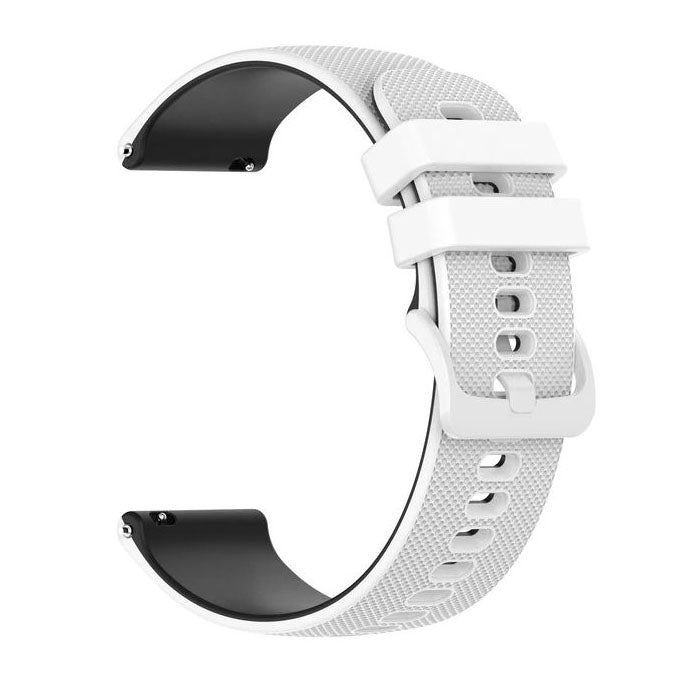 Breathable Garmin Forerunner 645 Strap in Silicone in white black