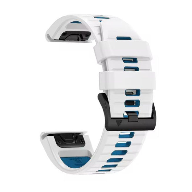 garmin fenix 6 pro straps in white blue