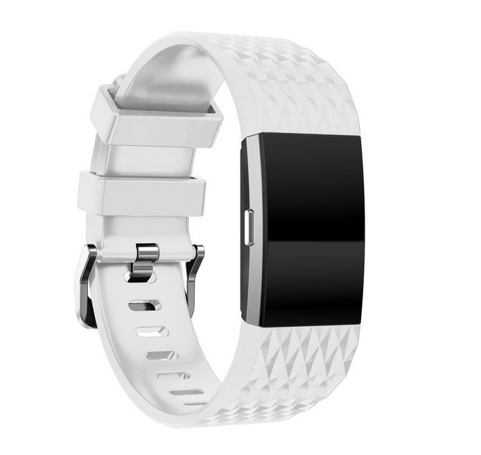 Buckle Strap Silicone Large Small Charge 2 in white