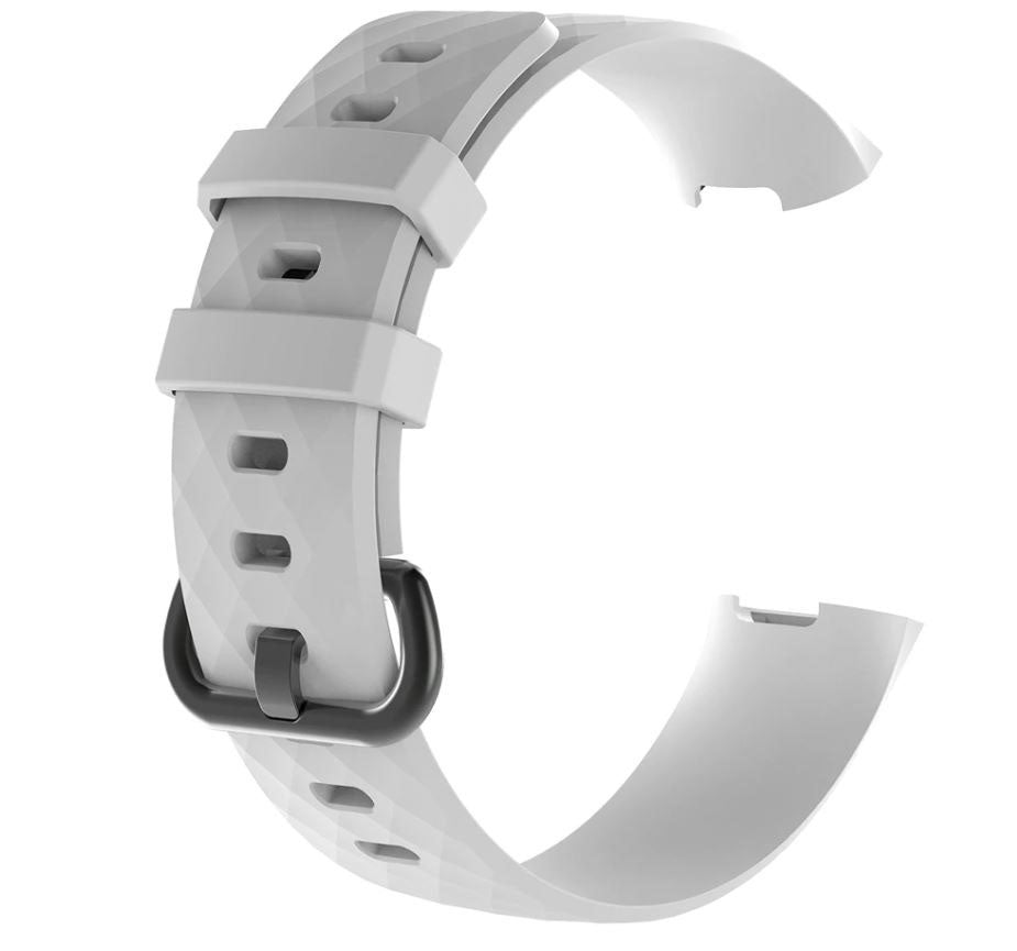 Charge 4 Strap Silicone Buckle Large Small in white