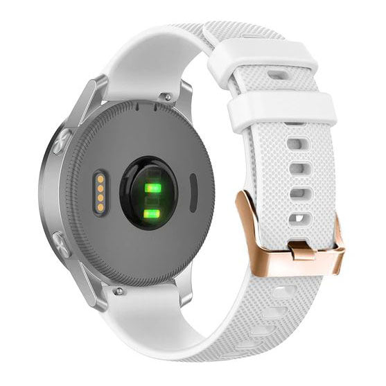 white fossil gen 4 venture hr strap closeup
