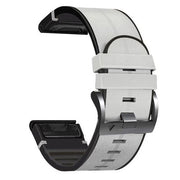 white silicone leather garmin fenix 5x plus strap
