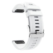 white garmin quatix 7 strap with chrome buckle
