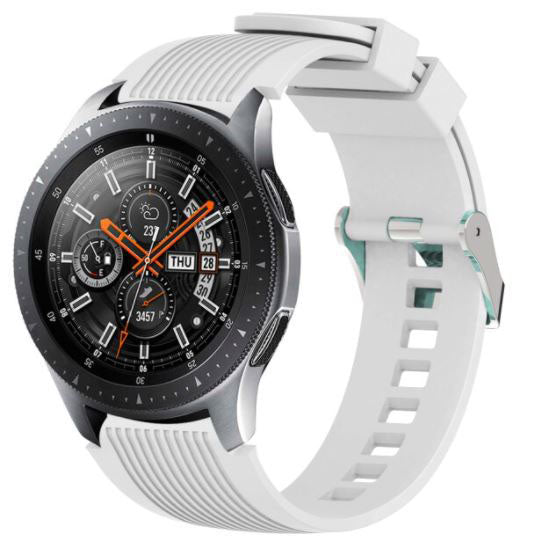 One Size Strap Galaxy Watch 3 45mm Silicone Buckle in white