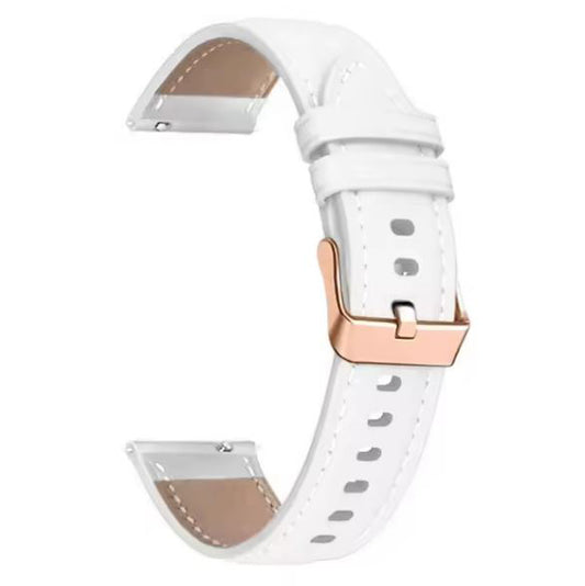 white ticwatch c2 rose gold leather strap design
