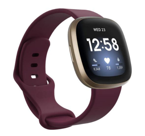 Wristband For Fitbit Sense 2 22mm in wine red