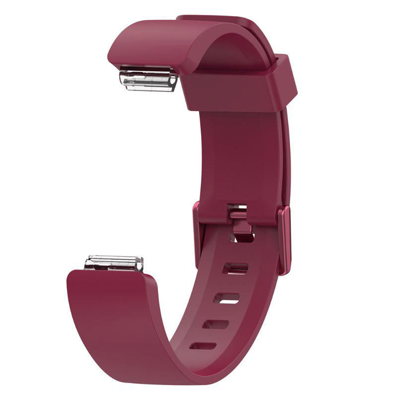 Fitbit Inspire HR Strap Plain Style in wine red