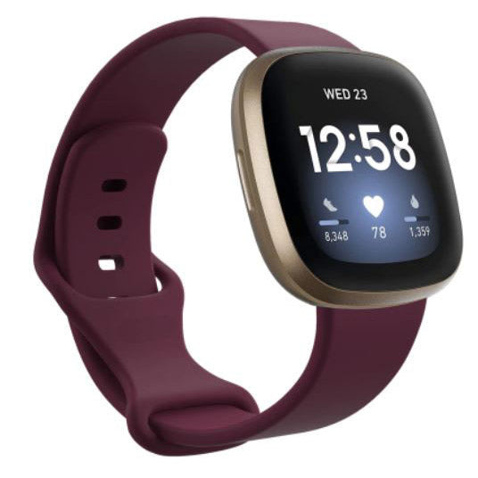 Silicone Strap Large Small Versa 3 in wine red