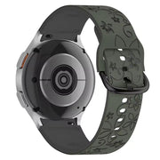 amazfit bip floral silicone wristband design in army green black
