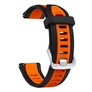 amazfit pop silicone watch band in black orange