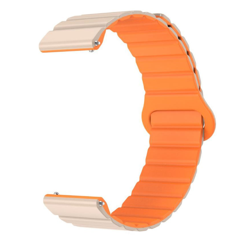 Coros Apex 2 Pro ribbed silicone strap in in beige orange
