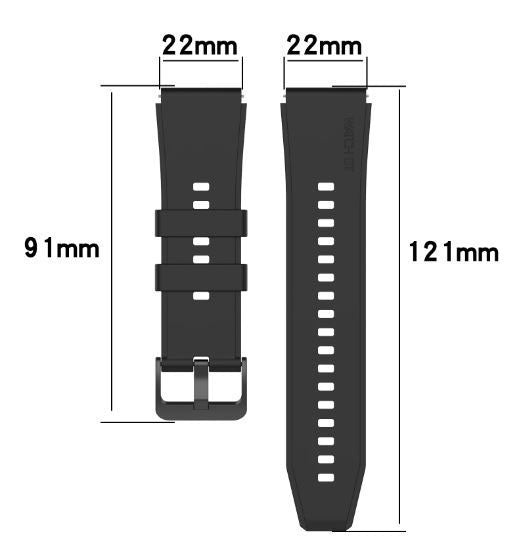 Coros Apex 2 Pro durable silicone watch strap size guide