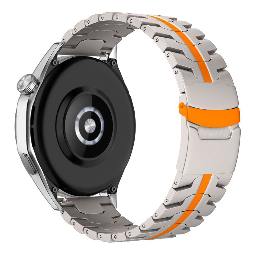 Coros Apex Pro lightweight titanium watch strap in silver orange
