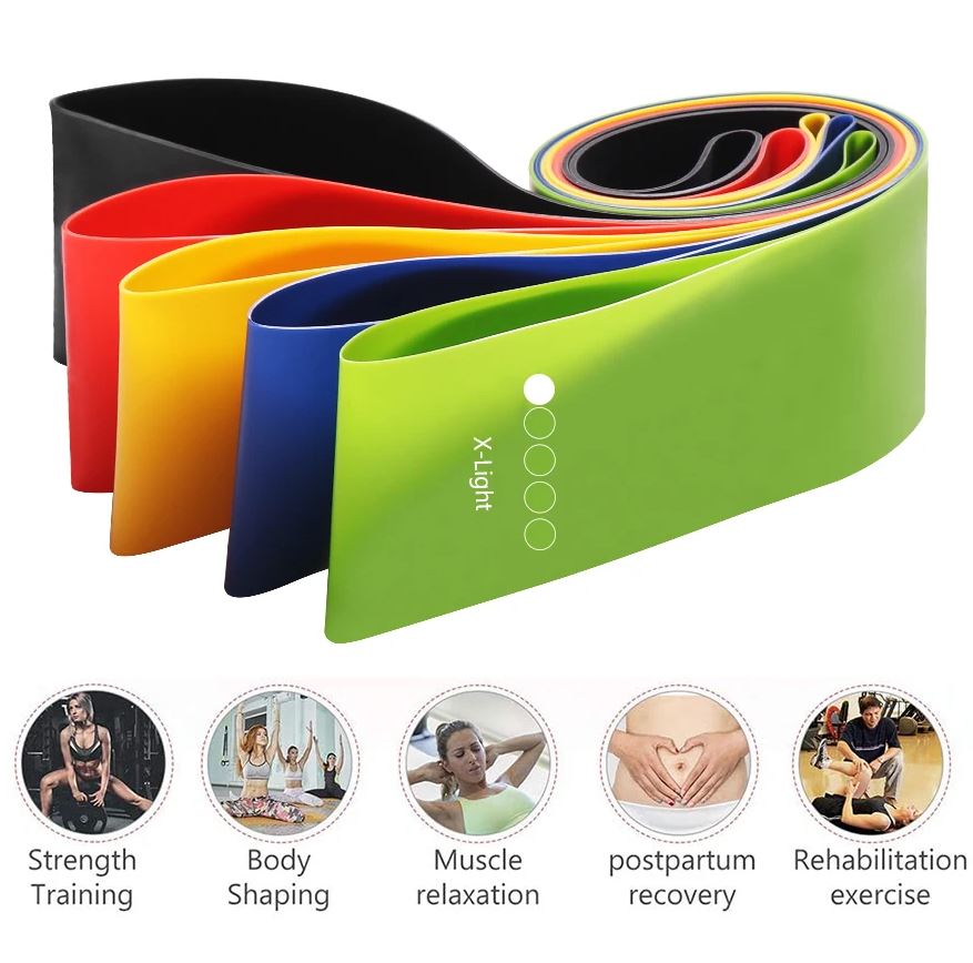 resistance bands showing multiple strength options
