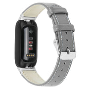 Fitbit Inspire 3 soft leather buckle strap in grey